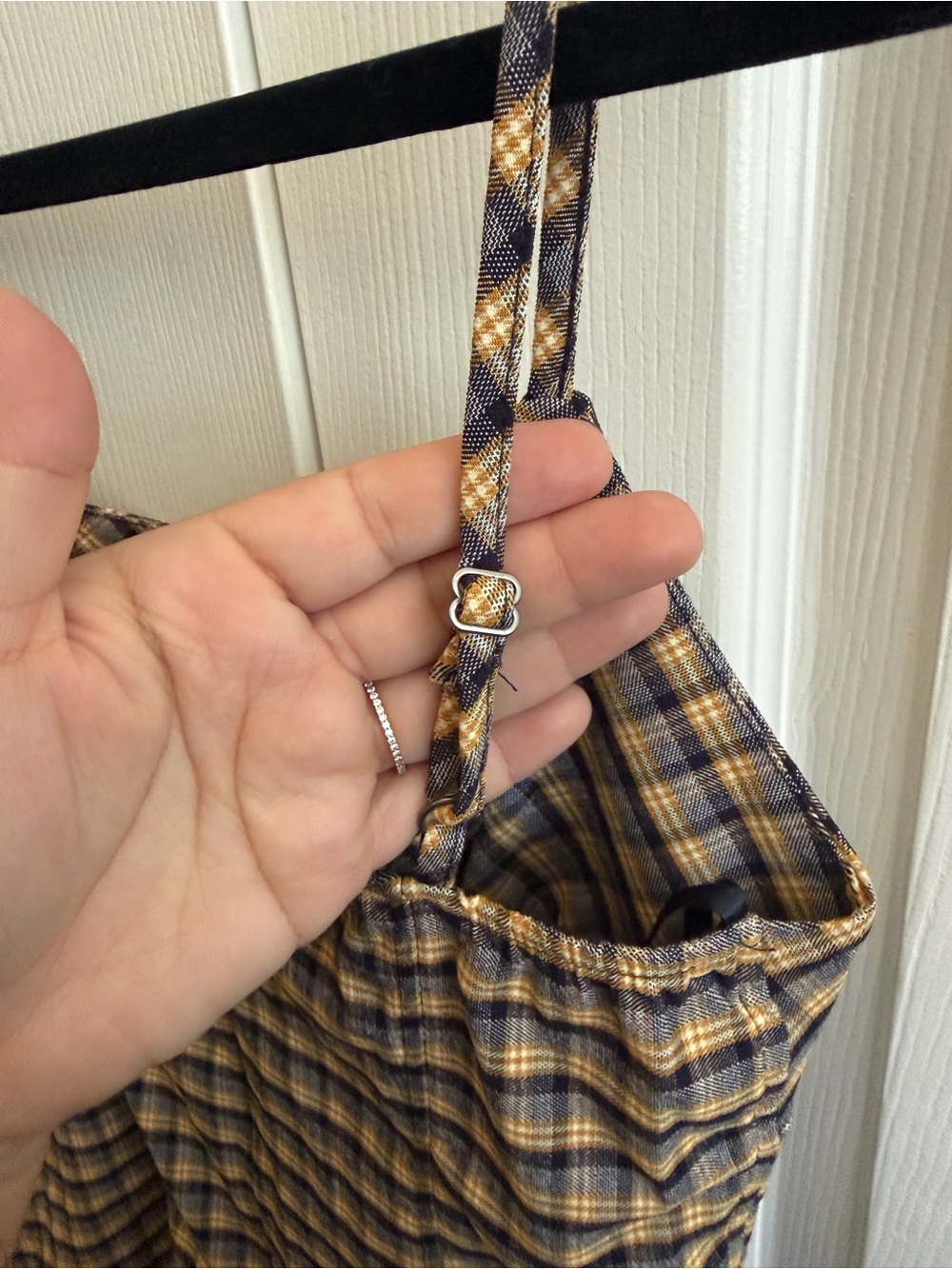 wild fable yellow and black plaid mini dress - Picture 6 of 7